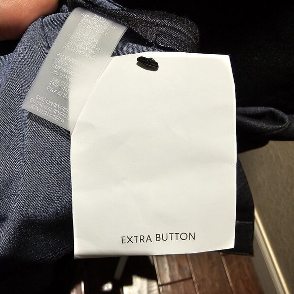 Calvin Klein Women's Denim Button-Front Midi Dress 10P W NEW W OUT Tags - Picture 10 of 10